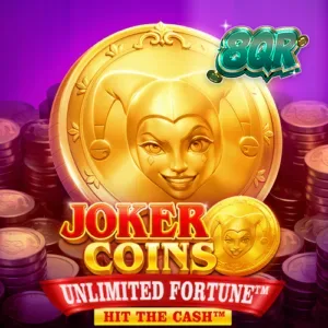 Tampilan visual slot Joker Coins Unlimited Fortune dengan simbol buah dan koin emas